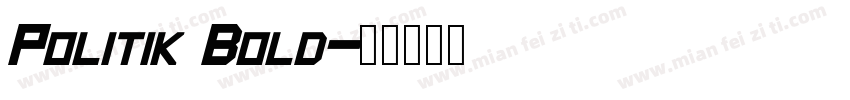 Politik Bold字体转换